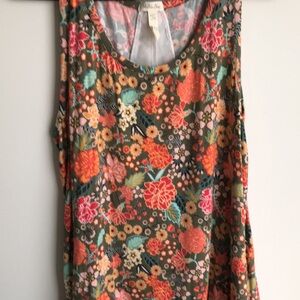 Matilda Jane Pink and Green Sleeveless Tank Top